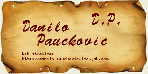 Danilo Paučković vizit kartica